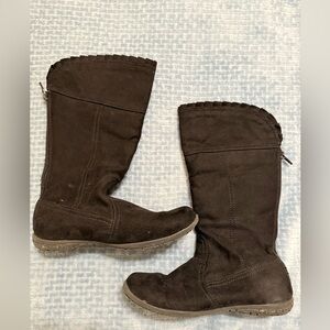 Black Suede Knee-High Boots kids size 3